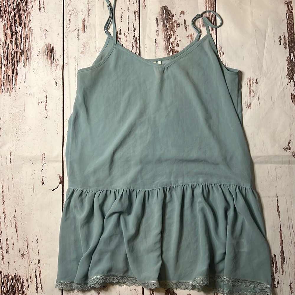 Nordstrom Tank Top / blouse - Brand: Frenchi - size medium- ash blue/ chambray
